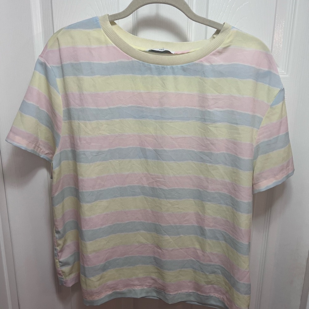 Vintage Pastel Rainbow Stripe Shirt